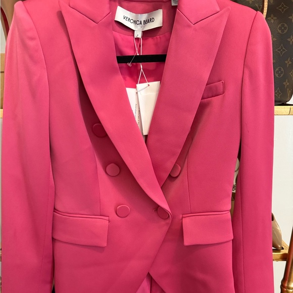 Veronica Beard Miller Dickey Blazer in color Hibiscus - Picture 15 of 16